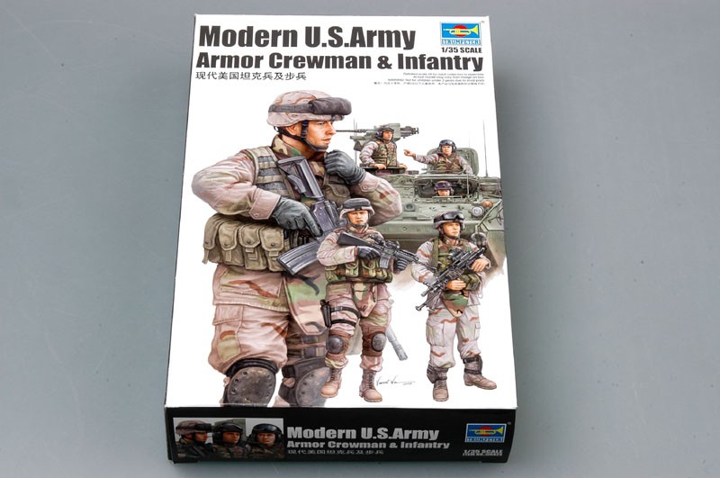 Trumpeter 00424 Modern U.S.Army Armor Crewman & Infantry  1/35