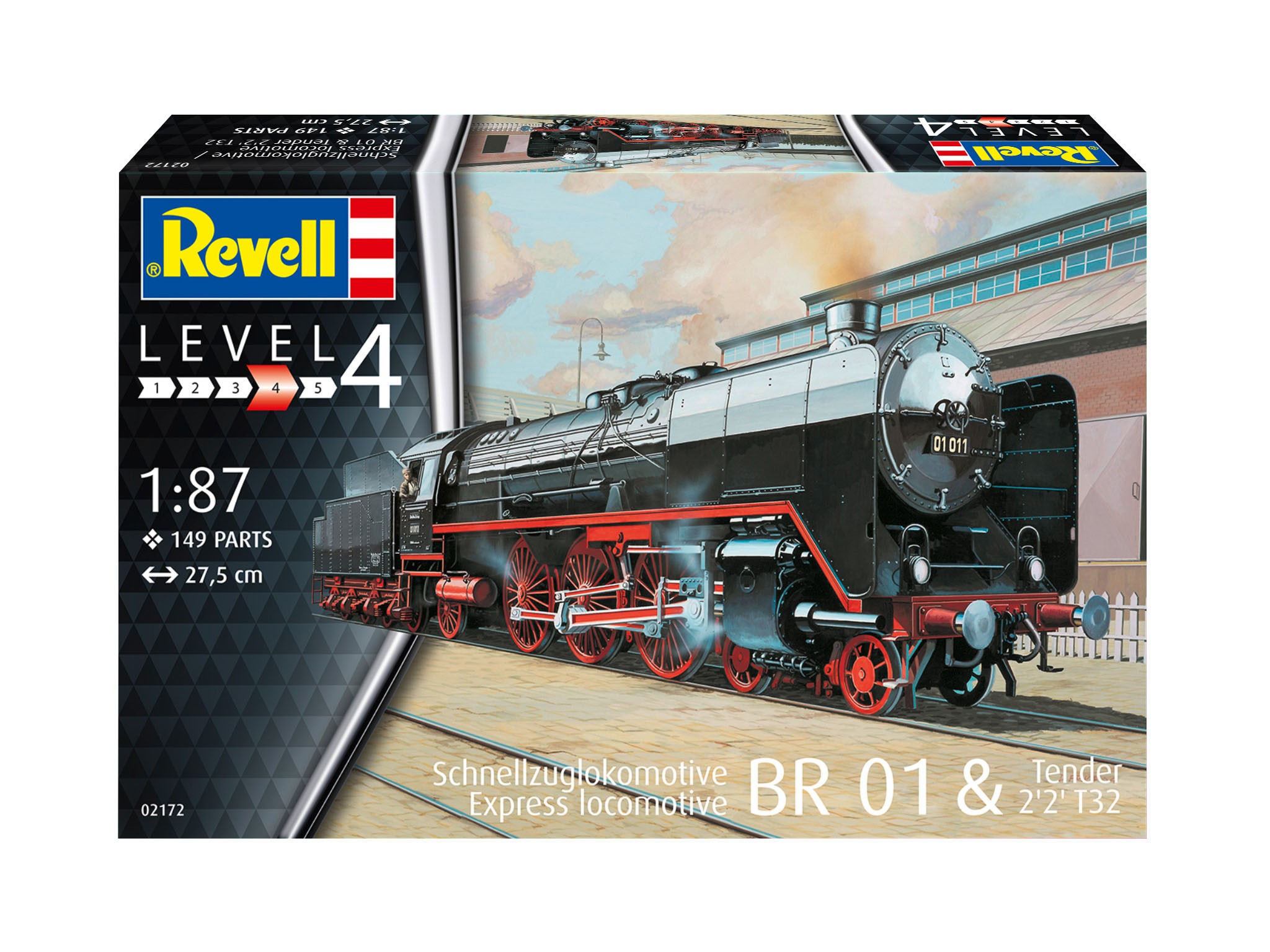 Revell 02172 Express locomotive BR01 with tender 2'2' T32  1:87