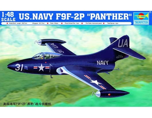 Trumpeter 02833 US.NAVY F9F-2P “PANTHER”  1/48
