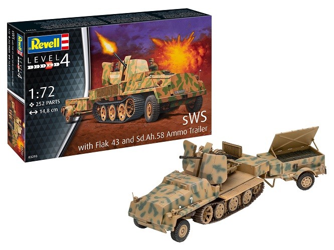Revell 03293 sWS with flak 43 and Sd.ah.58 Ammo Trailer 1:72