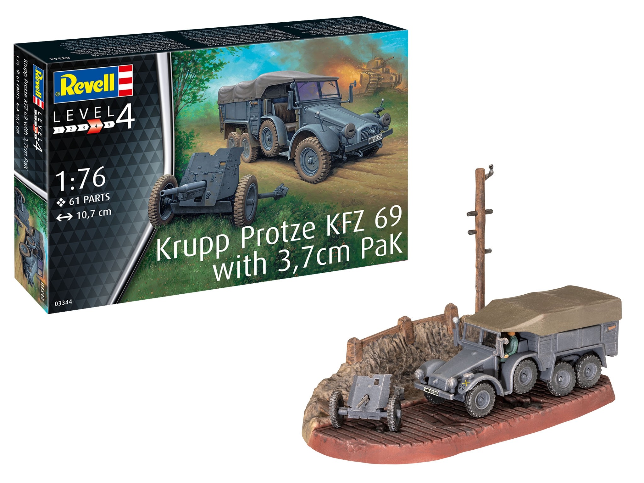 Revell 03344 Krupp Protze KFZ 69 with 3,7cm Pak  1/76