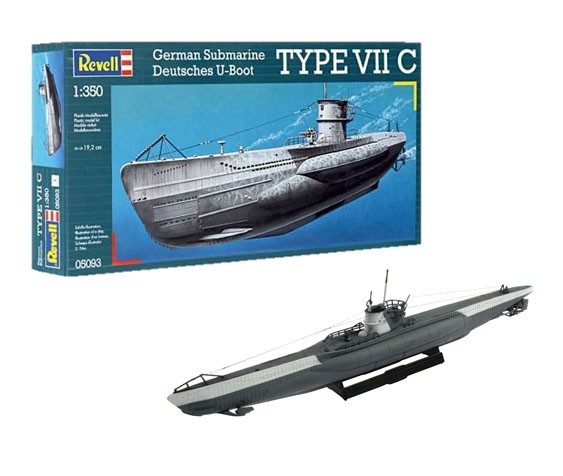 Revell 05093 German Submarine TYPE VII C 1:350