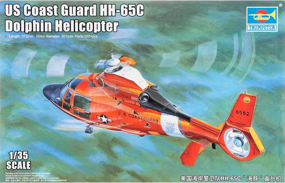 Trumpeter 05107 US Coast Guard HH-65C Dolphin Helicopter  1/35