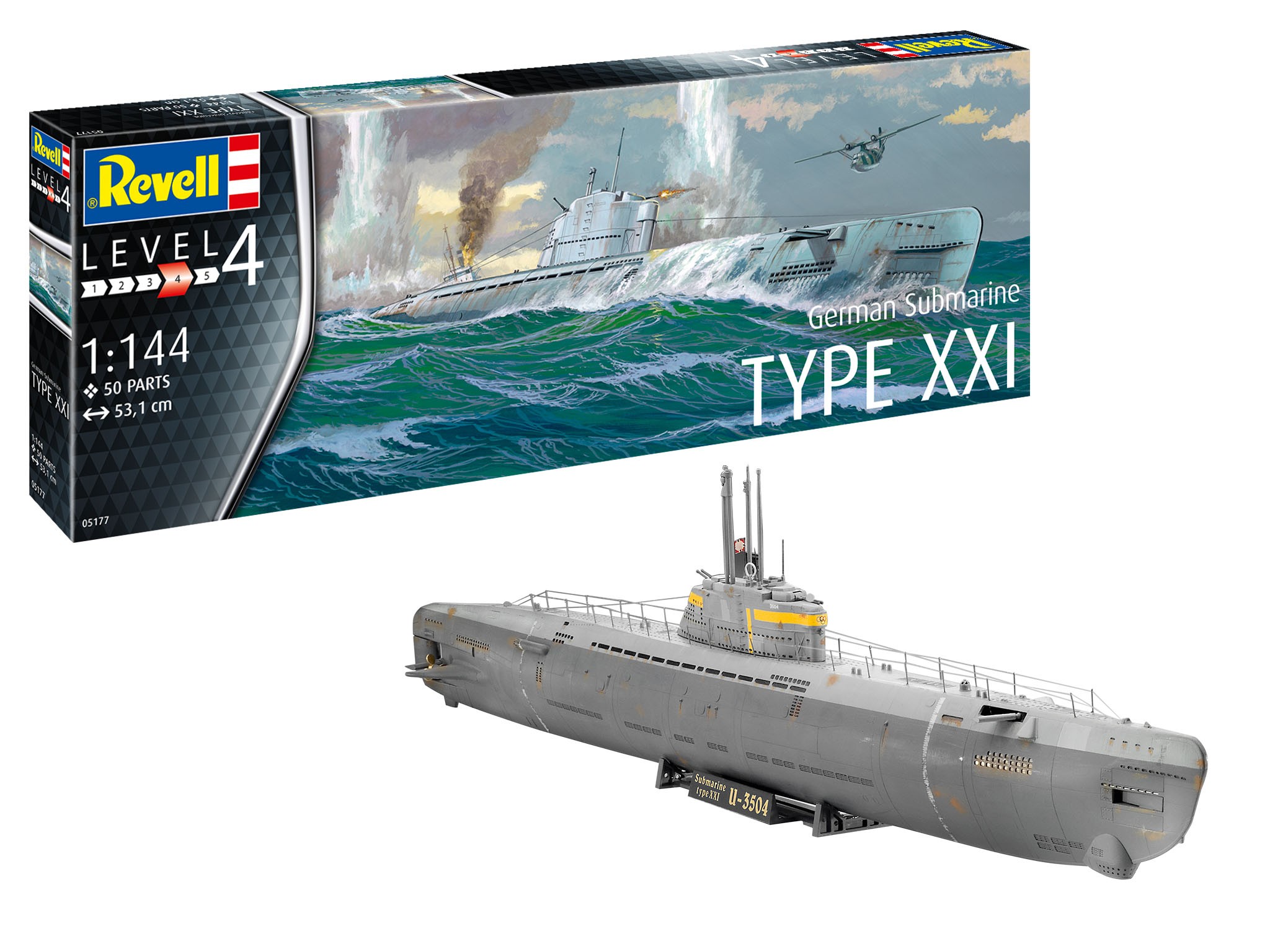 Revell 05177 German Submarine Type XXI  1:144