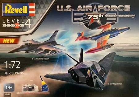Revell 05670 US Air Force 75th Anniversary 1/72 " GIFT SET "