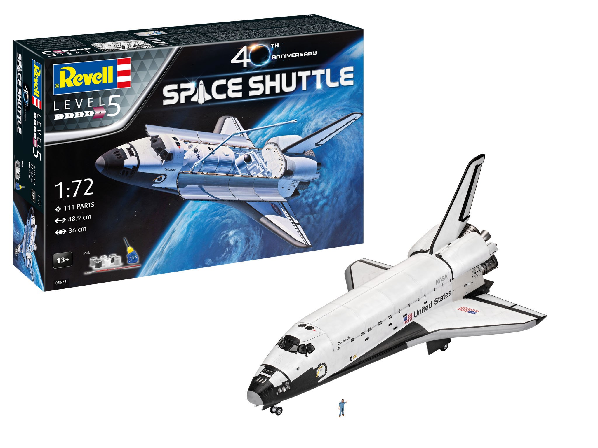 Revell 05673 Space Shuttle, 40th. Anniversary  1:72  " Model Set "