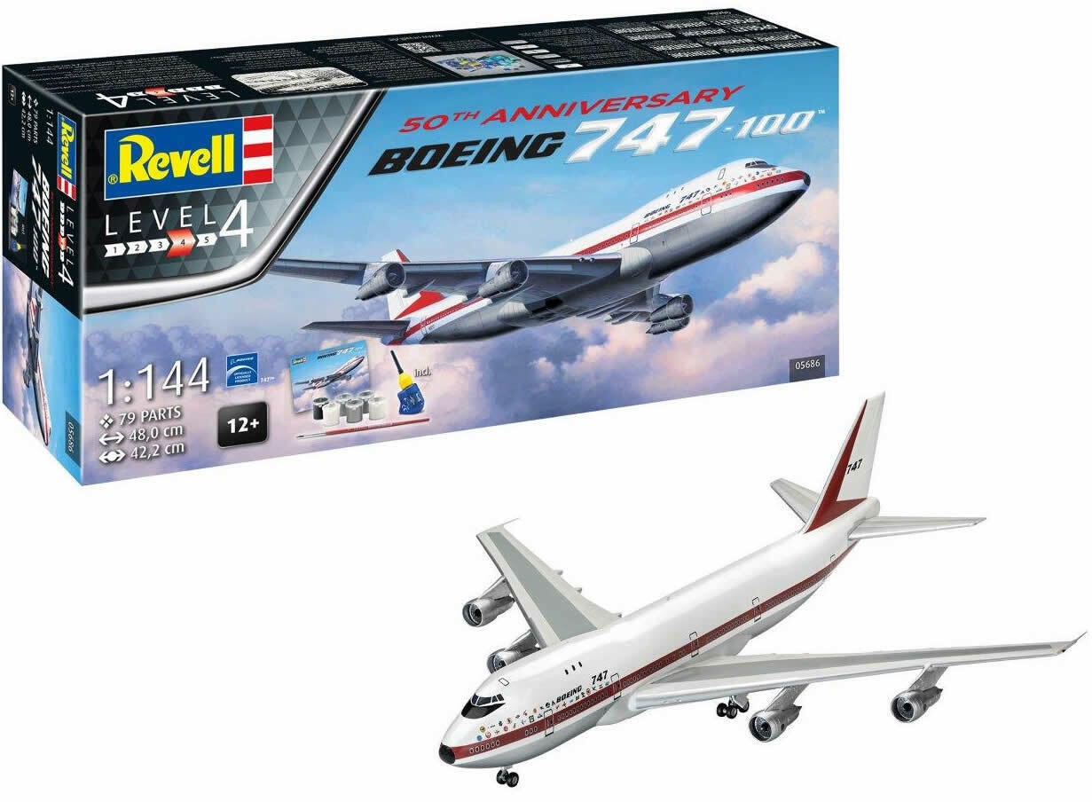 Revell 05686 Boeing 747-100, 50th Anniversary  1:144  " Model-Set "