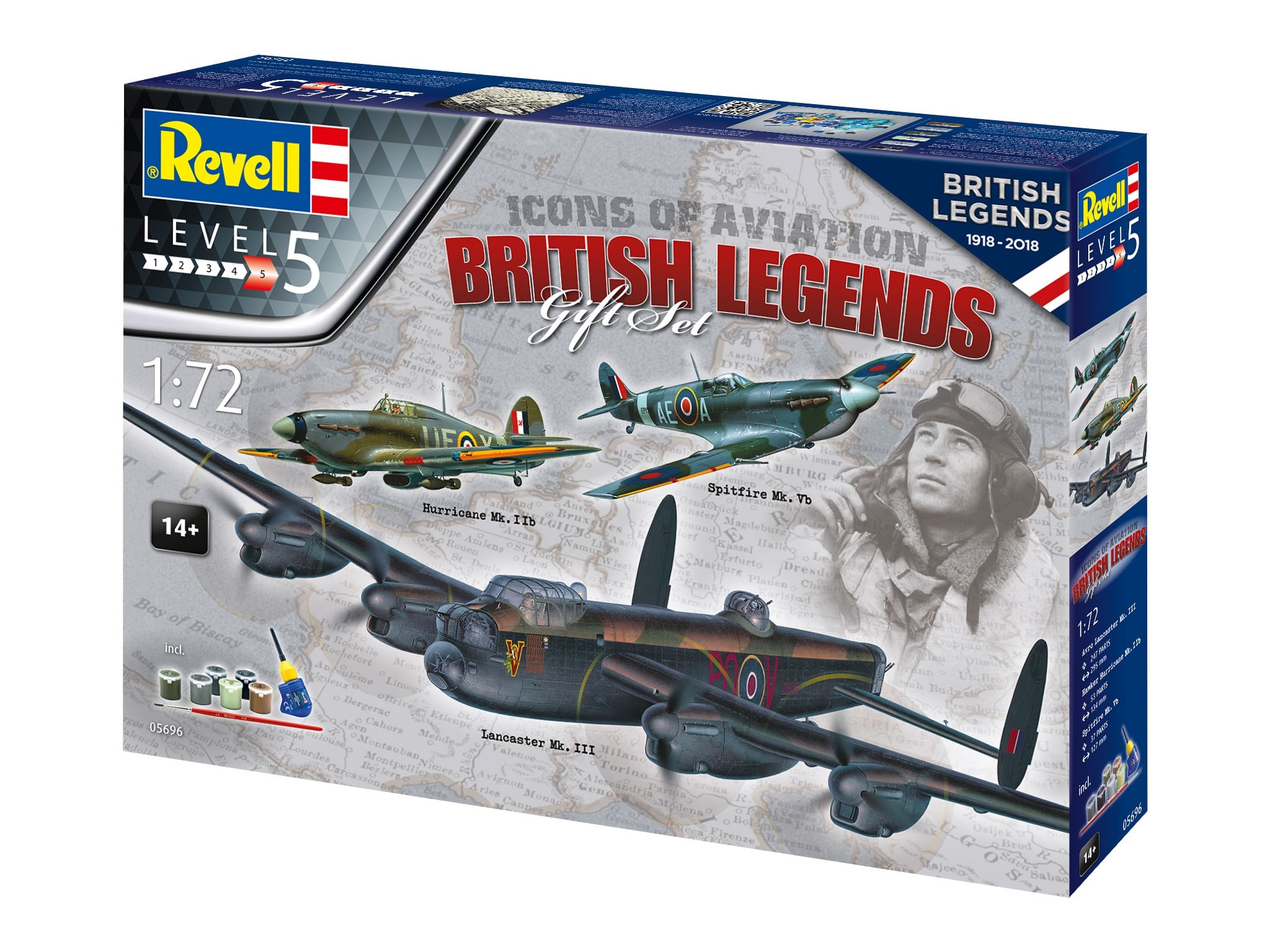 Revell 05696 British Legends 1918-2018  1:72  Gift-Set