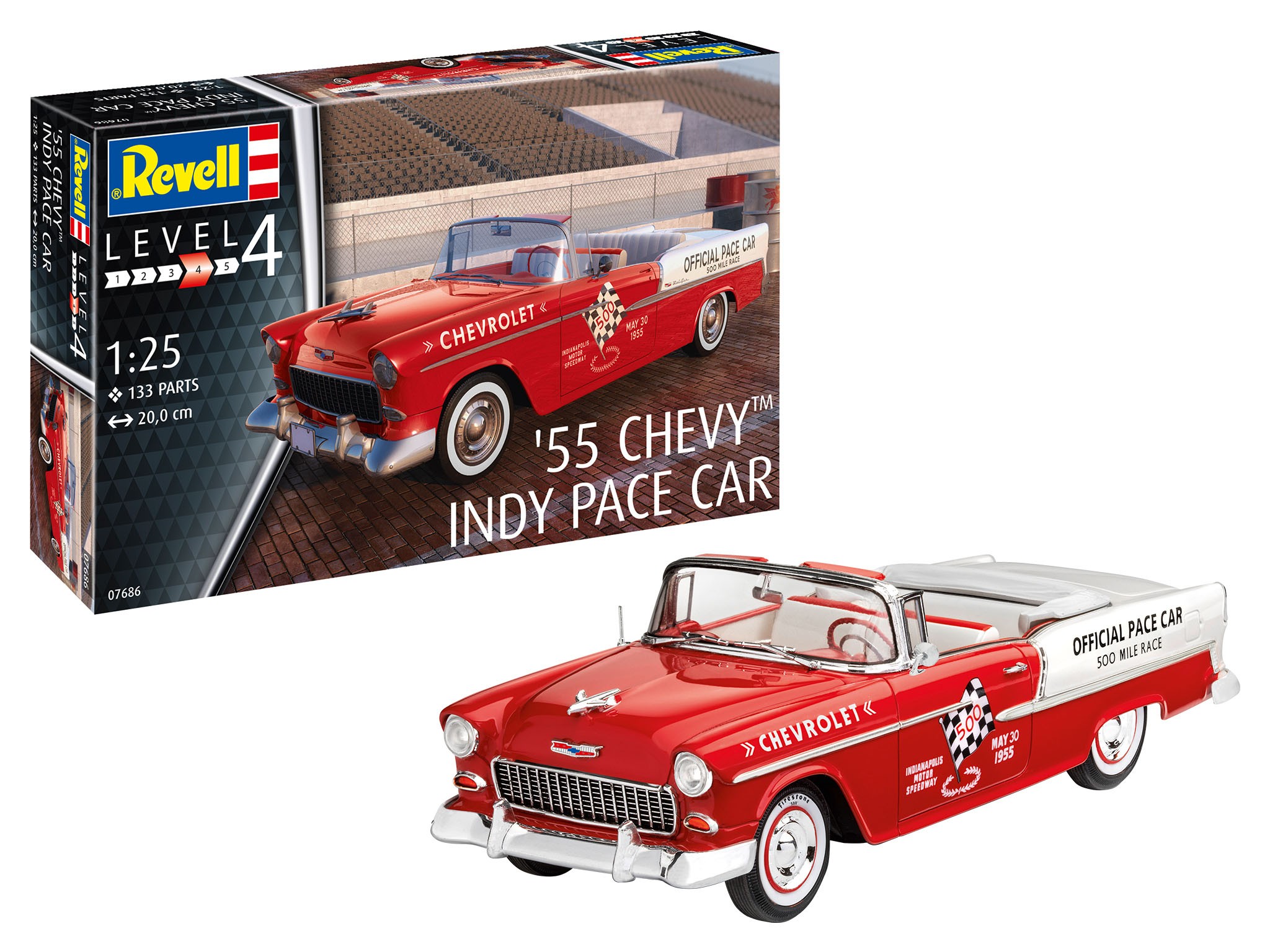 Revell 07686 Chevy Indy Pace Car  1955  1:25