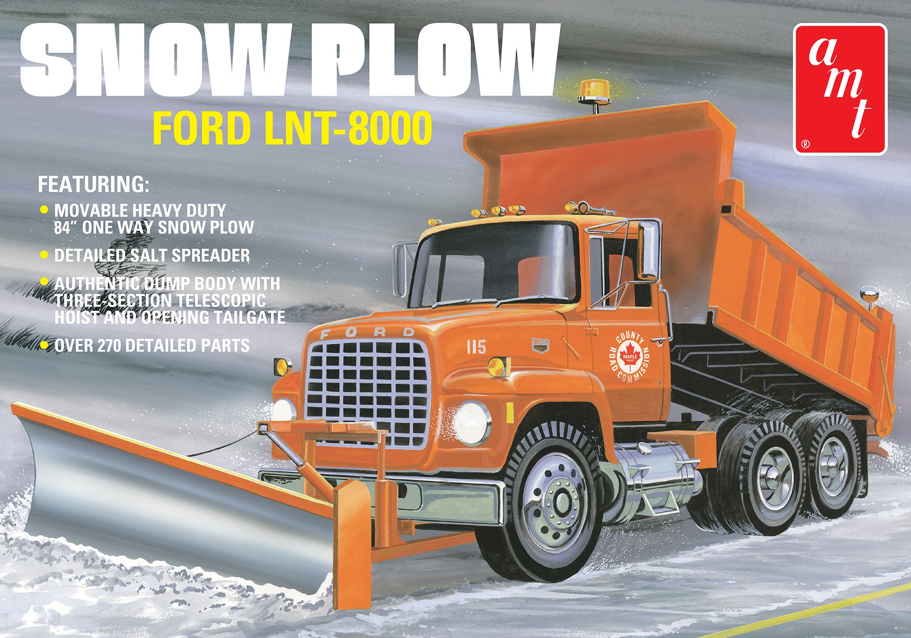 AMT 1178 FORD LNT-8000 SNOW PLOW 1:25