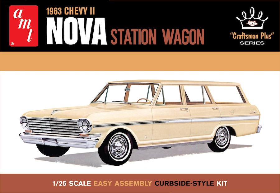 AMT 1202 CHEVY II NOVA STATION WAGON 1963 "CRAFTSMAN PLUS SERIES" 1:25 