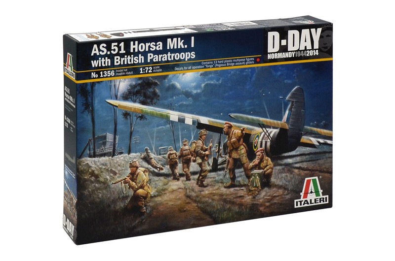 Italeri 1356 AS.51 HORSA Mk.I with BRITISH PARATROOPS  1:72