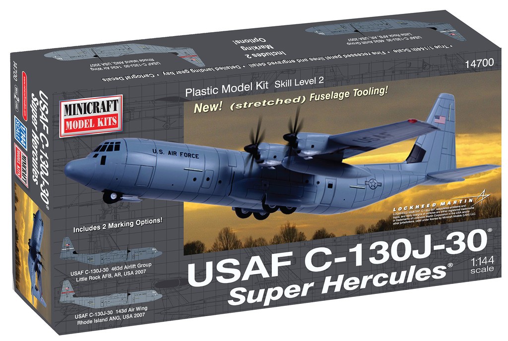 Minicraft 14700 USAF C-130J-30 Super Hercules  1:144