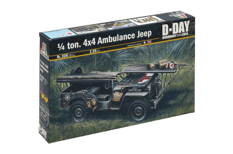 Italeri 326 1/4 Ton. 4x4 Ambulance Jeep 1:35