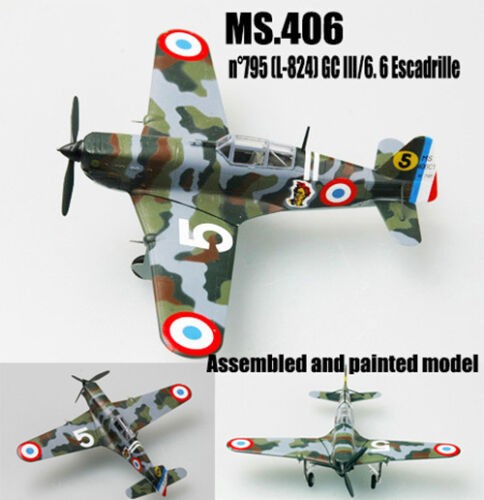 Easy Model 36327 MS.406 n°795 (L-824) GC III/6. 6 Escadrille 1:72