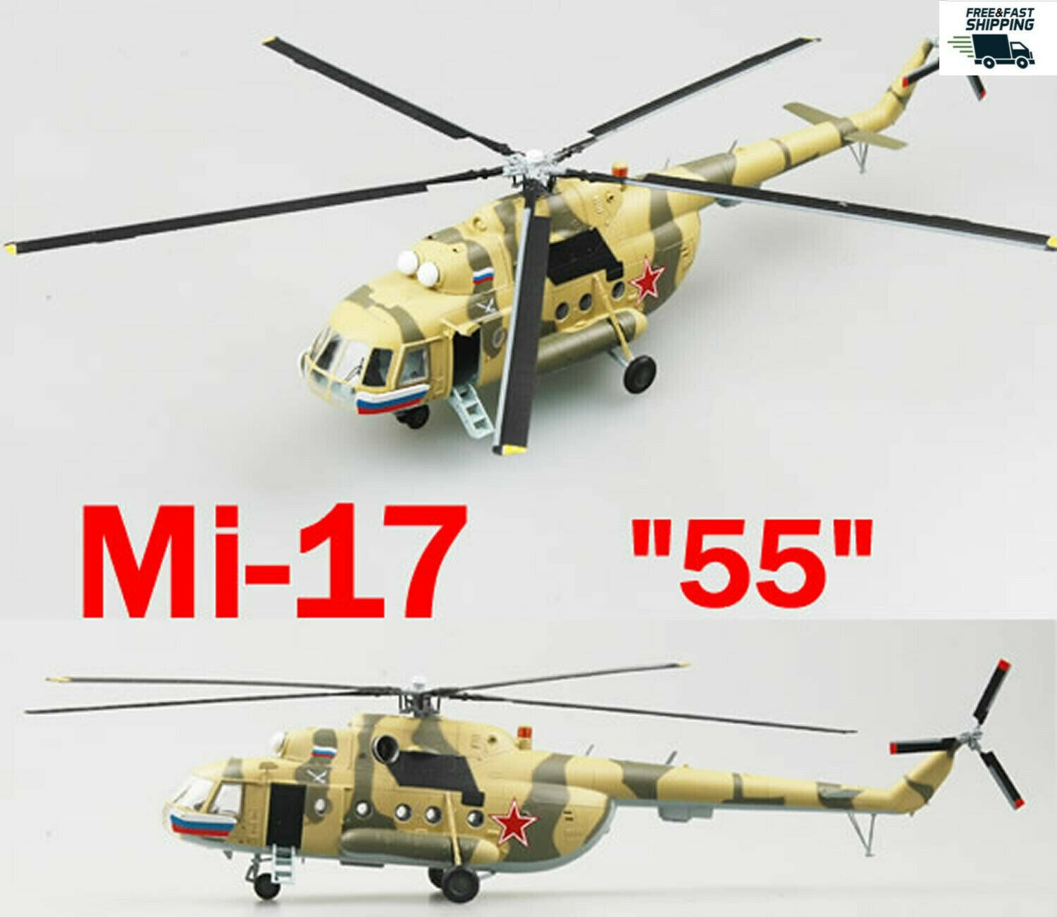 Easy Model 37045 Mi-17 "55",Based at Boodyonnovsk,Spring of 2001  1:72
