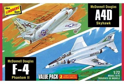 Lindberg HL433 Vietnam Era Fighters ( F-4G Phantom & A4D Skyhawk )  1:72