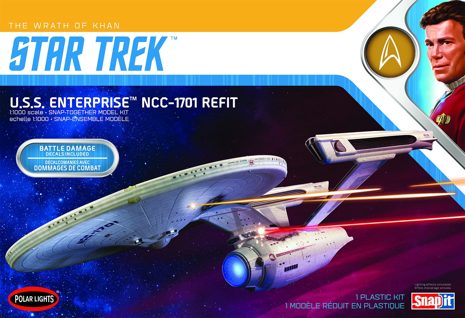 Polar Lights 974 Star Trek U.S.S. ENTERPRISE NCC-1701 REFIT 1:1000  SNAP