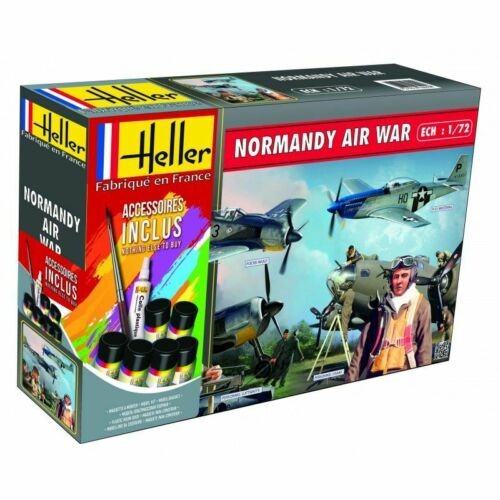 Heller 53014 NORMANDIE AIR War ( Mustang, Focke Wulf, 2 sets de figurines)  1:72