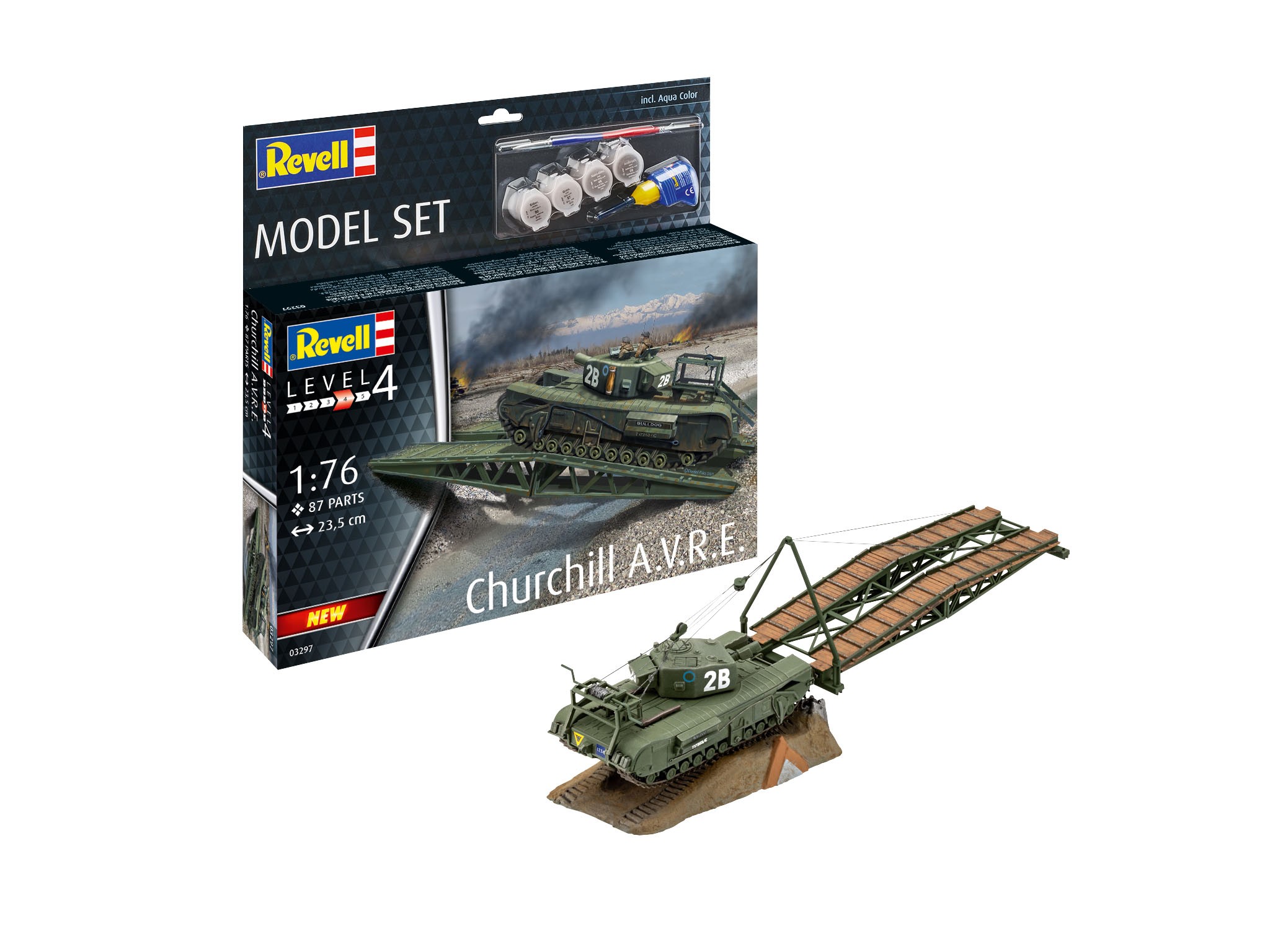 Revell 63297 Churchill A.V.R.E.  1:76  " Model-Set "
