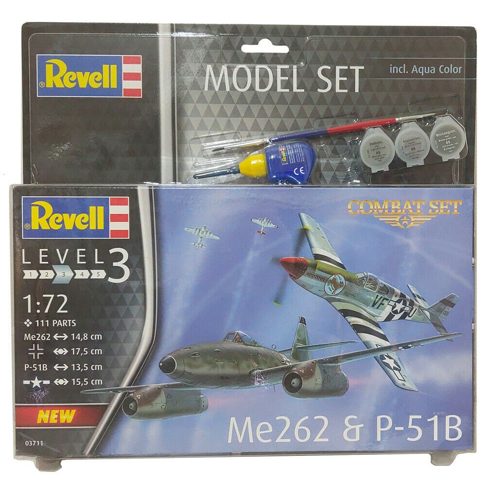 REVELL 63711 Messerschmitt Me262 & P-51B Mustang 1:72  " MODEL SET "