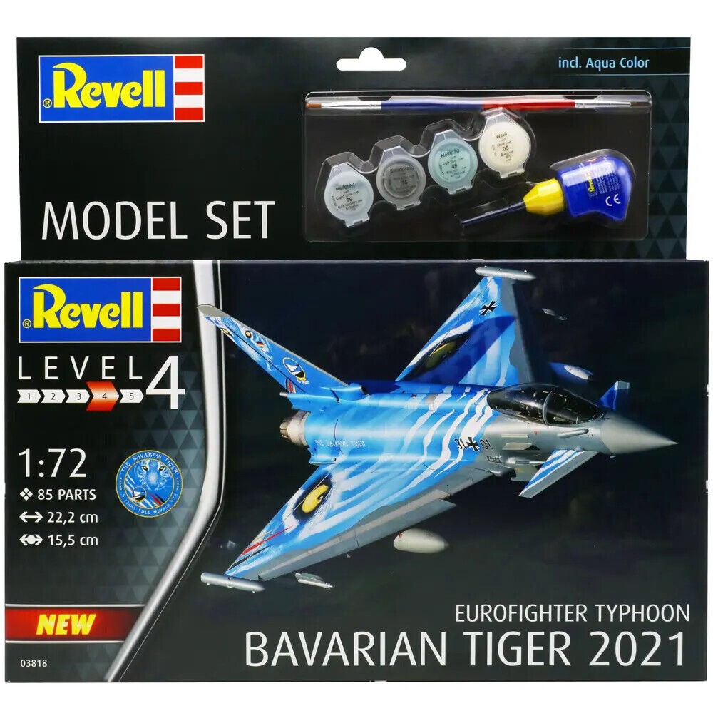 Revell 63818 Eurofighter Typhoon"Bavarian Tiger 2021  1/72  " Model-Set "