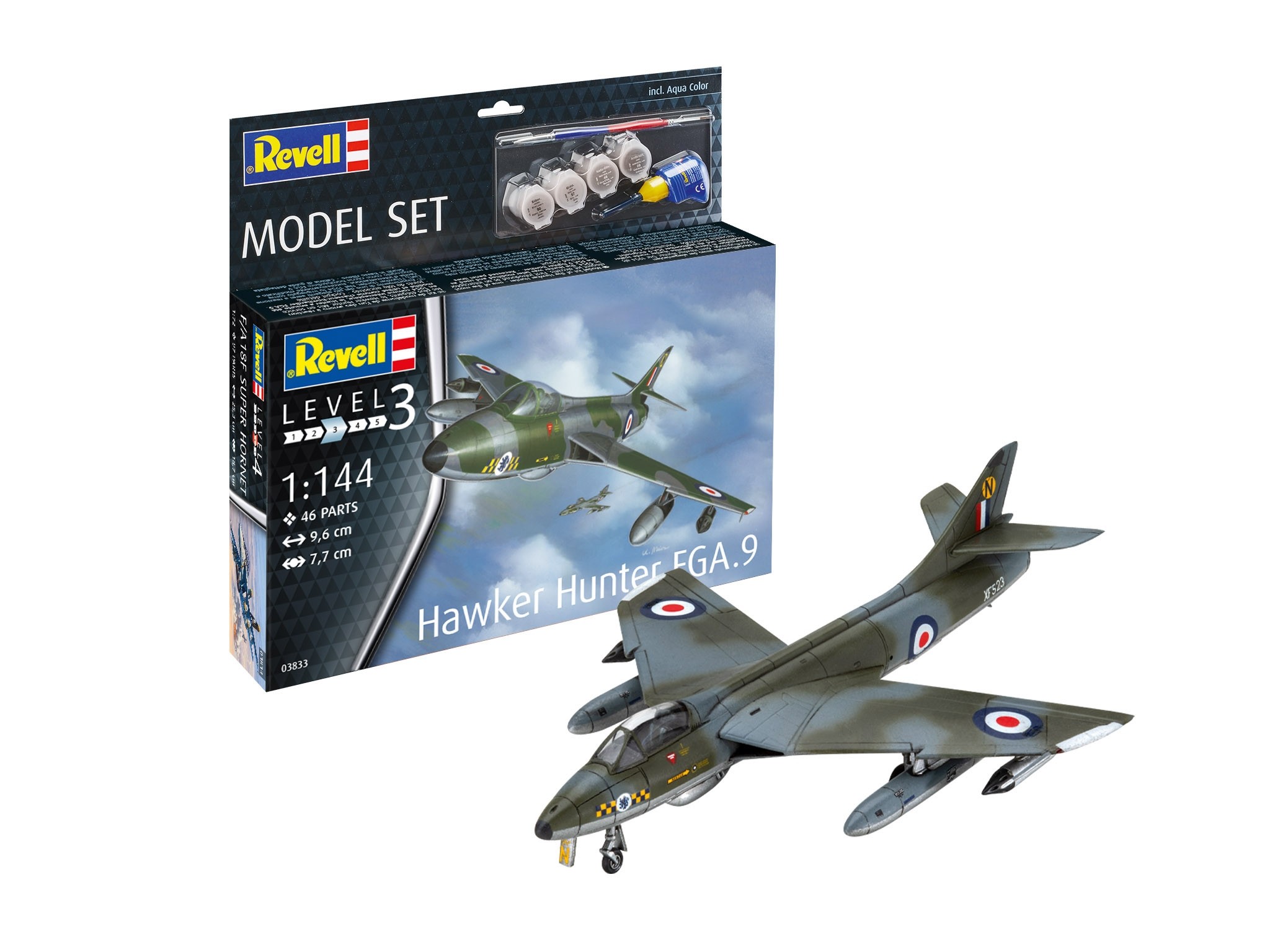 Revell 63833 Hawker Hunter FGA.9  1/144 " Model Set "