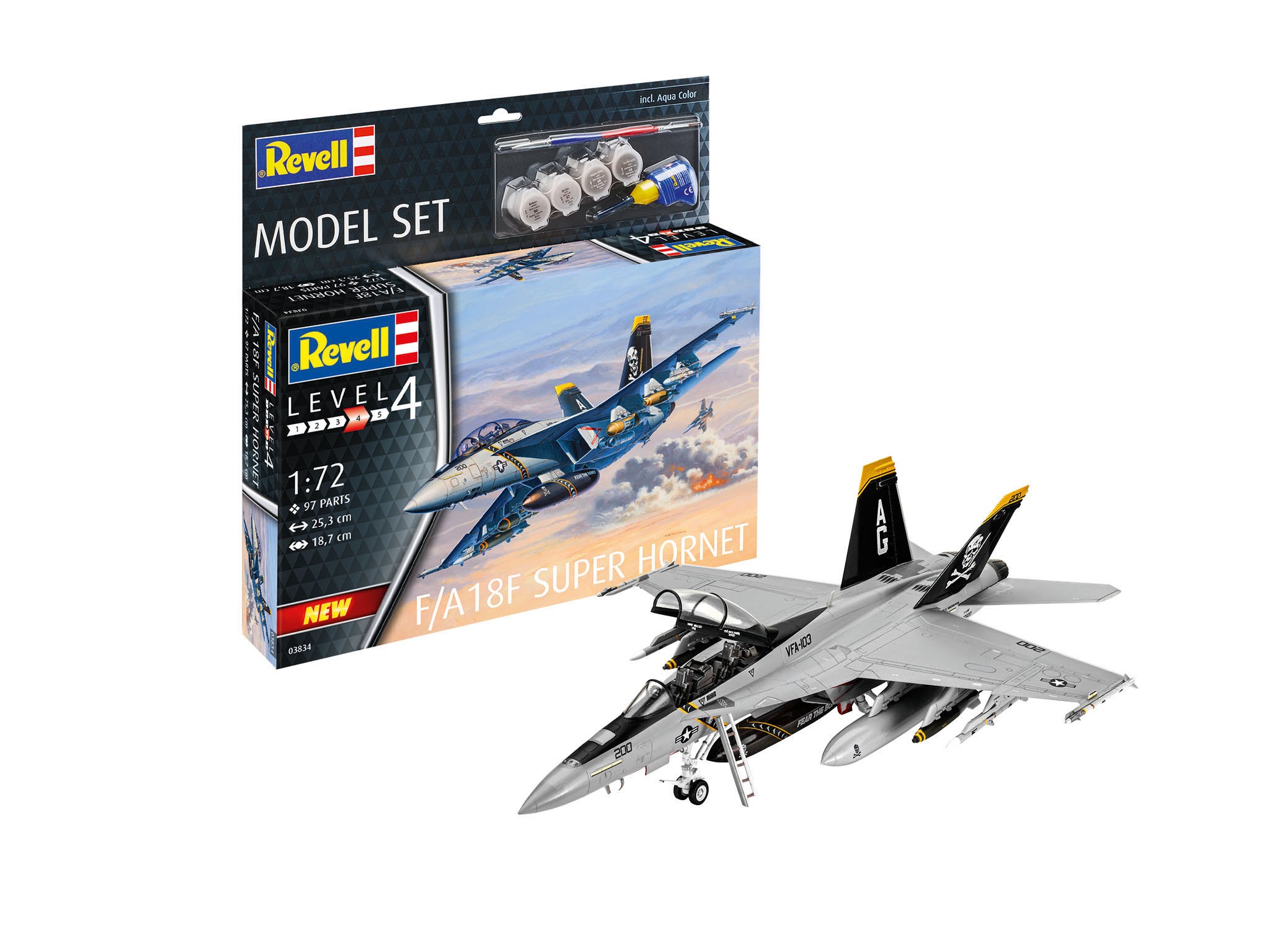 Revell 63834 F/A-18F Super Hornet  1/72  " Model Set "