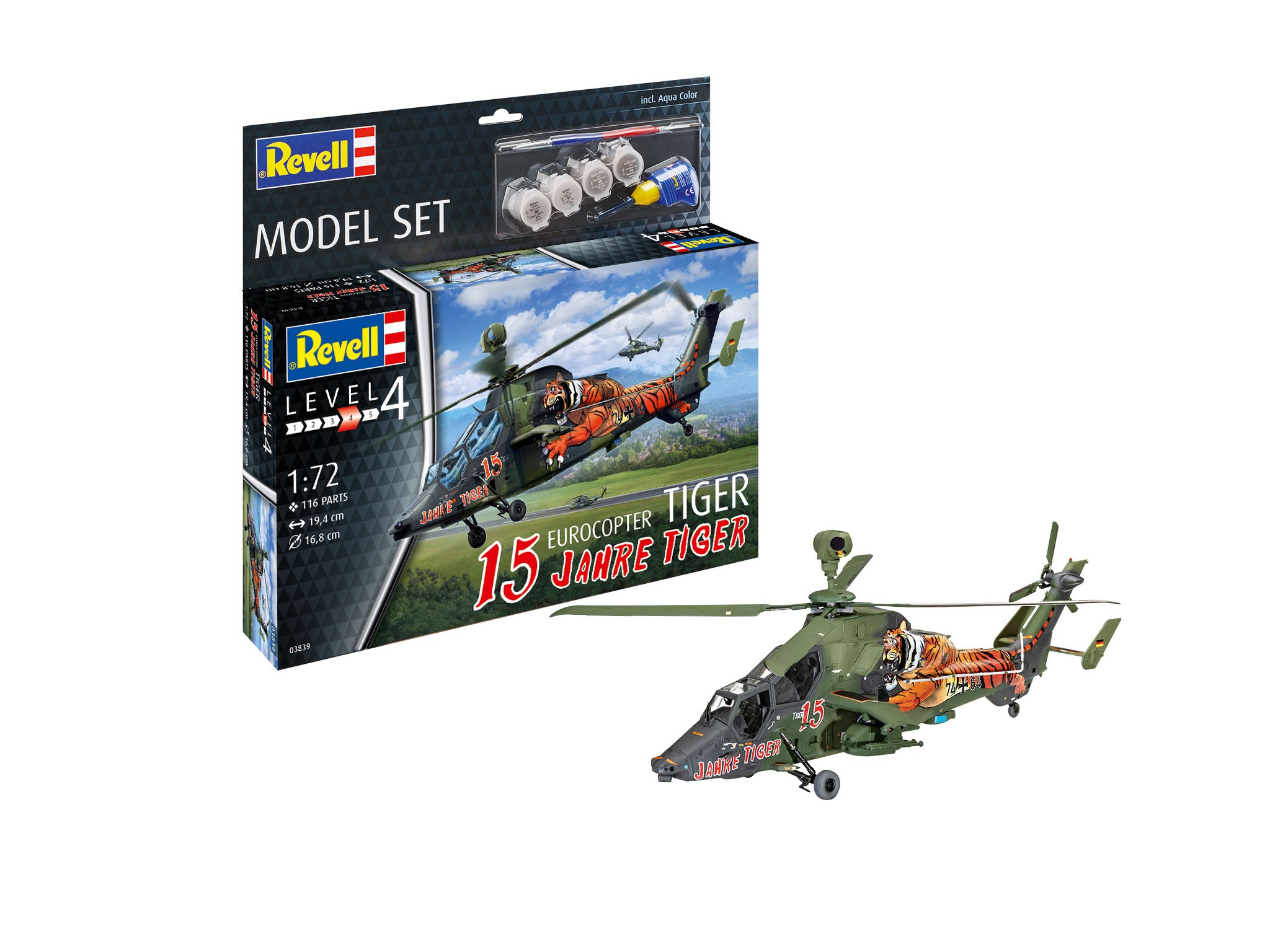 Revell 63839 Eurocopter Tiger "15 Jahre Tiger"  1/72  " Model Set "