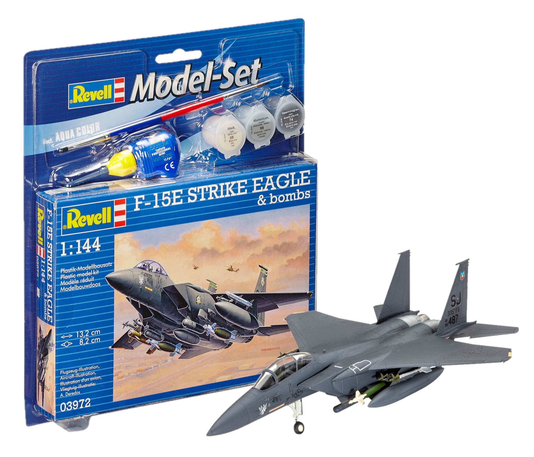 Revell 63972 F-15E STRIKE EAGLE & bombs  1:144  Model Set 