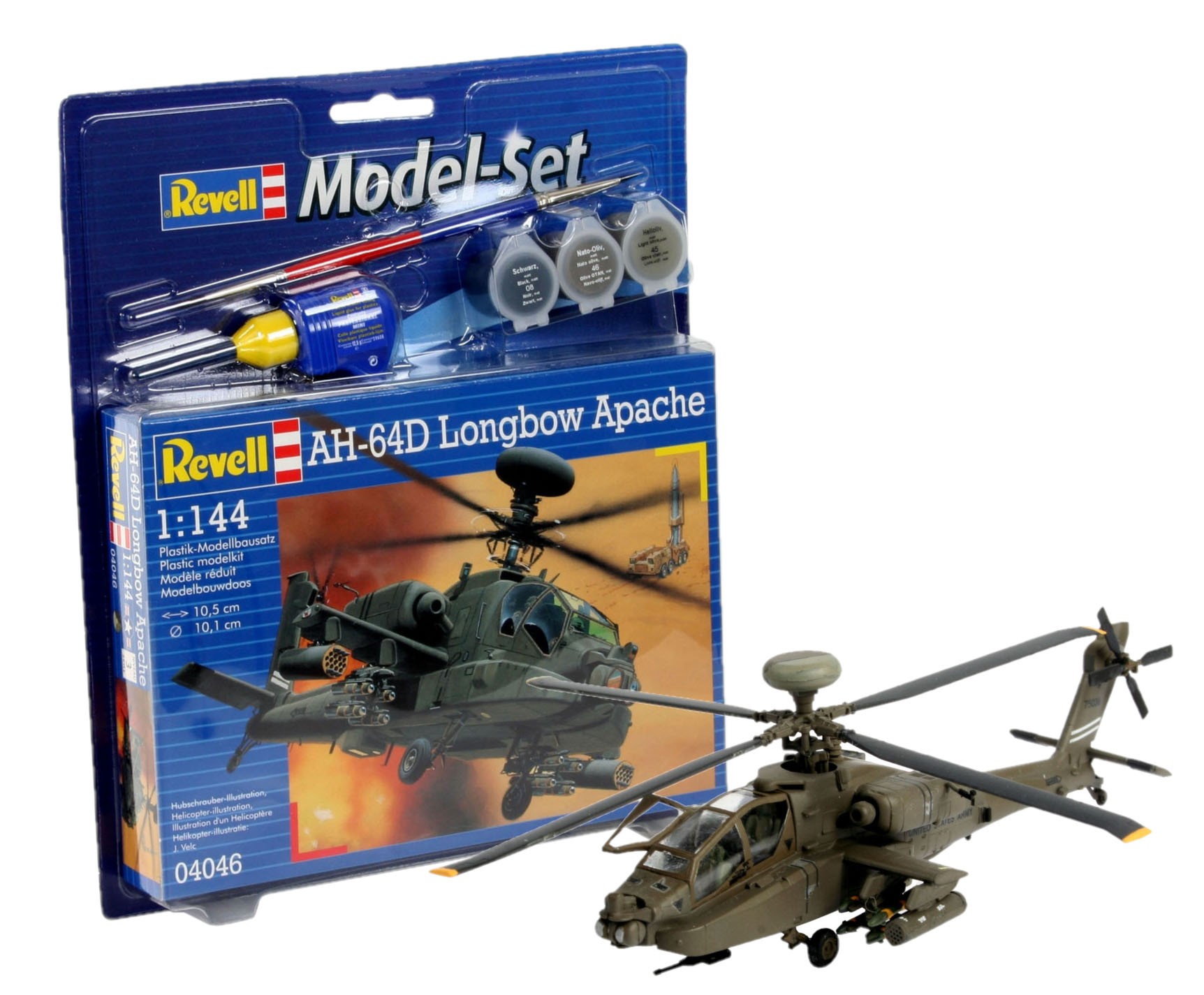 Revell 64046 AH-64D Longbow Apache 1:144 " Model-Set "