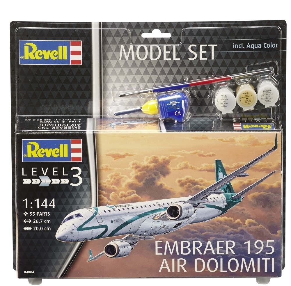 Revell 64884 Embraer 195 Air Dolomiti  1:144  Model -Set