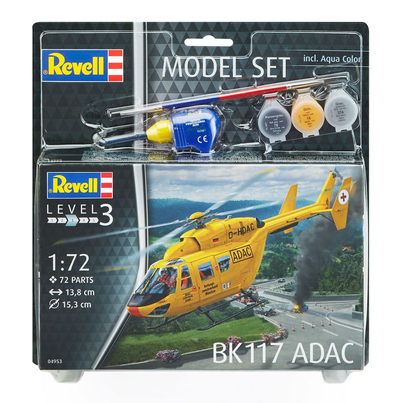 Revell 64953 BK-117 ADAC 1:72  " Model-Set "