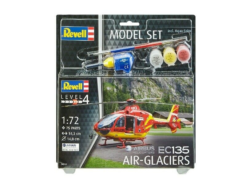 Revell 64986 EC135 AIR-GLACIERS  1:72  " Model Set "