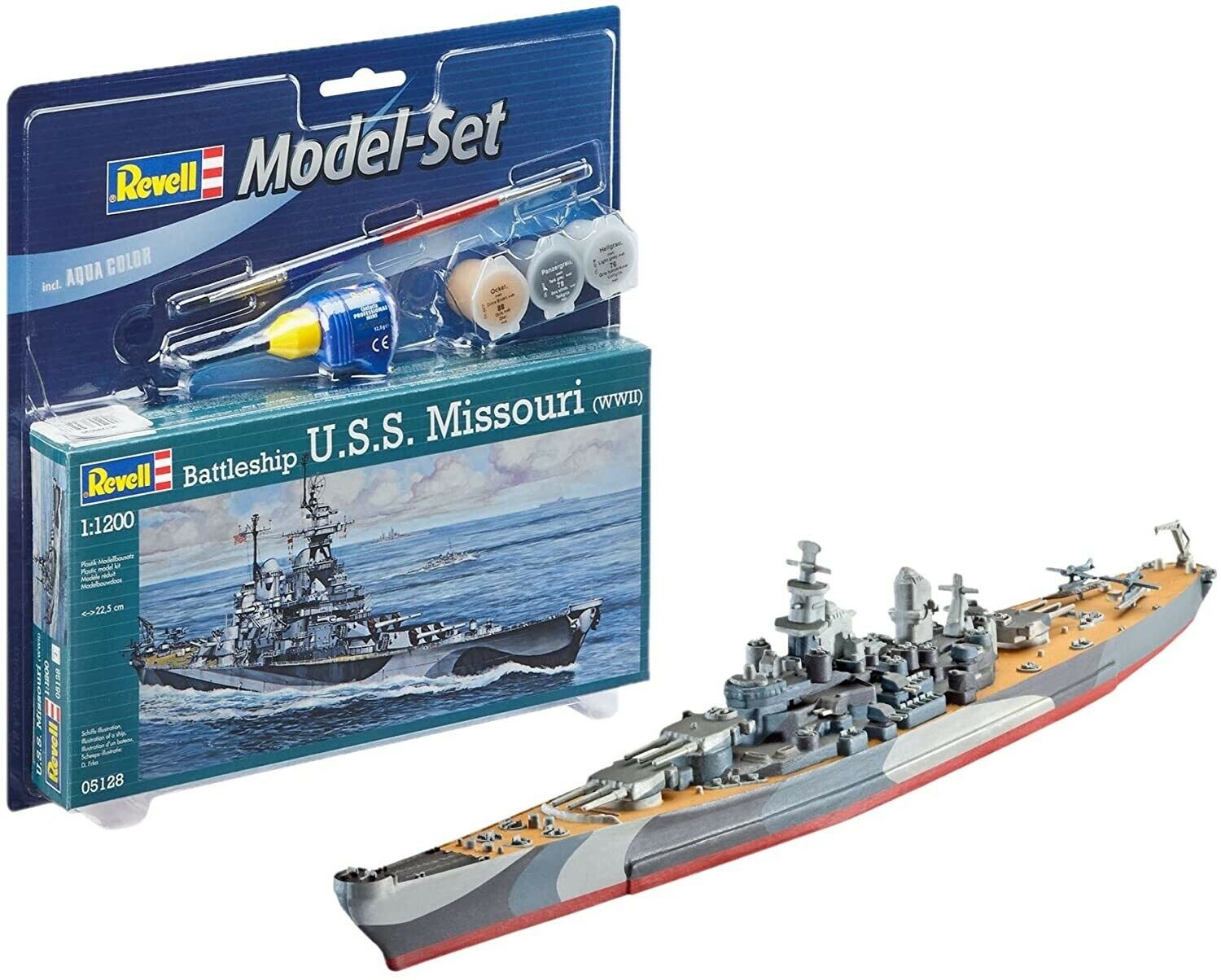 Revell 65128 Battleship U.S.S. Missouri WWII 1:1200  " Model-Set  " 