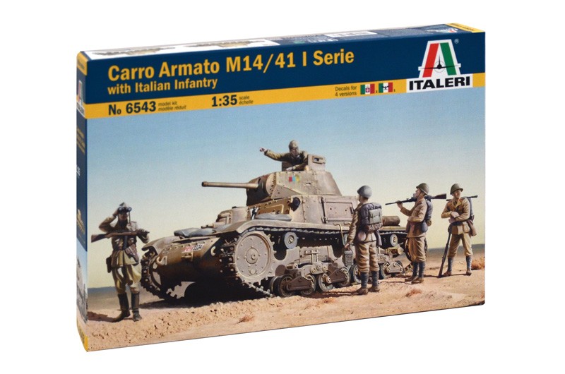 Italeri 6543 CARRO ARMATO M14/41 l SERIE with ITALIAN INFANTRY  1:35