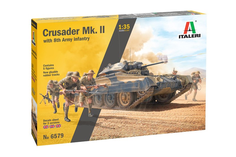 Italeri 6579 Crusader Mk. II with 8th Army Infantry  1:35