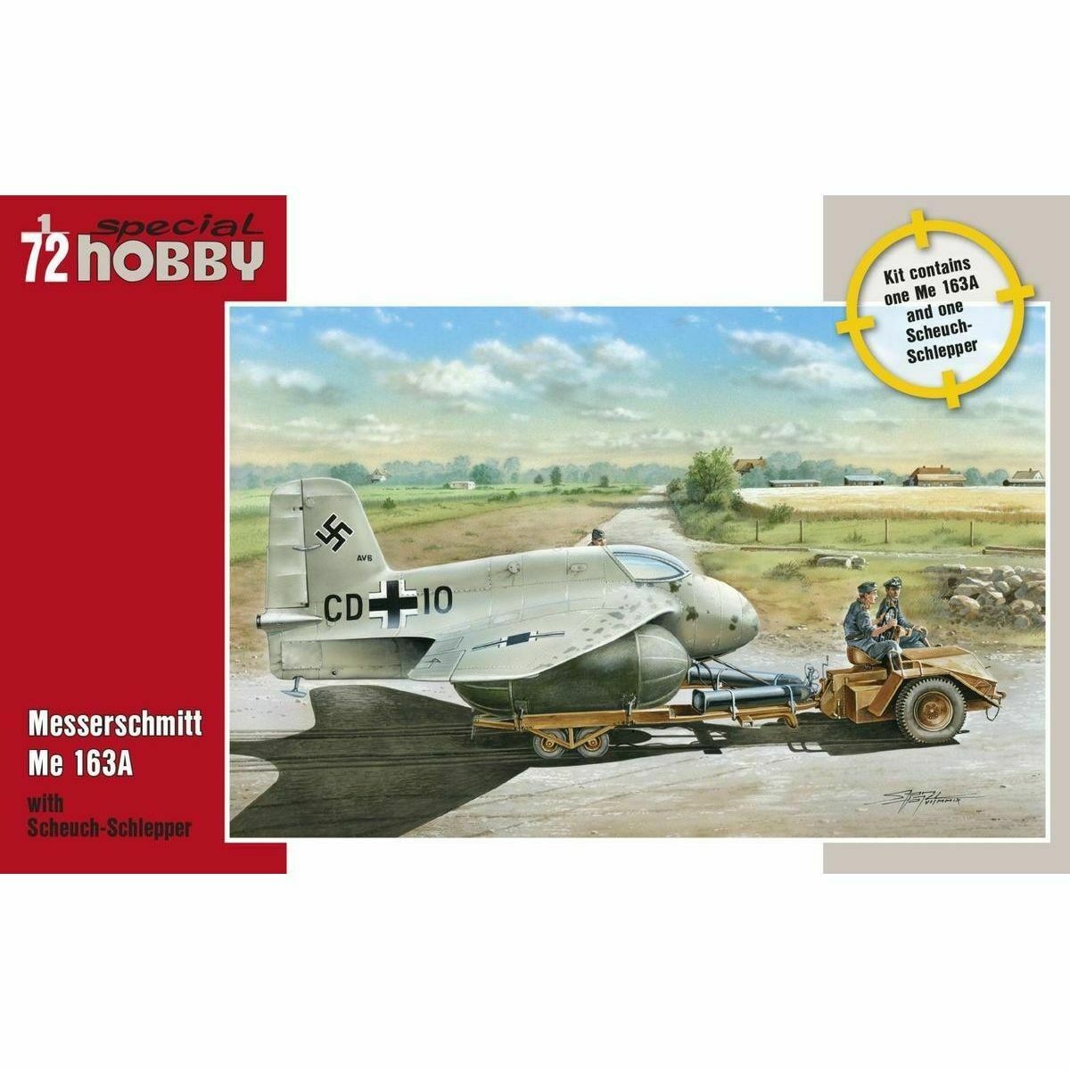 Special Hobby 72183 Messerschmitt Me 163A with Scheuch-Schlepper 1:72