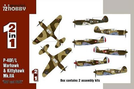 Special Hobby 72211 P-40F/L & Kittyhawk Mk.IIA „RAF and FAFL“ 2in1"  1:72