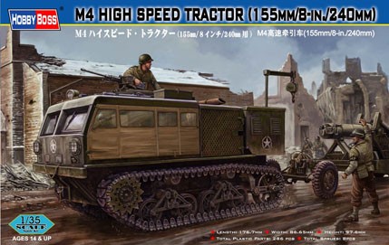 Hobby Boss 82408 M4 High Speed Tractor (155mm/8-in./240mm）1/35