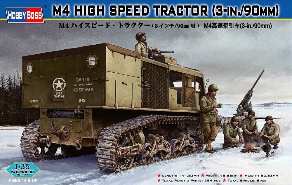 Hobby Boss 82407 M4 High Speed Tractor（3-in./90mm） 1/35