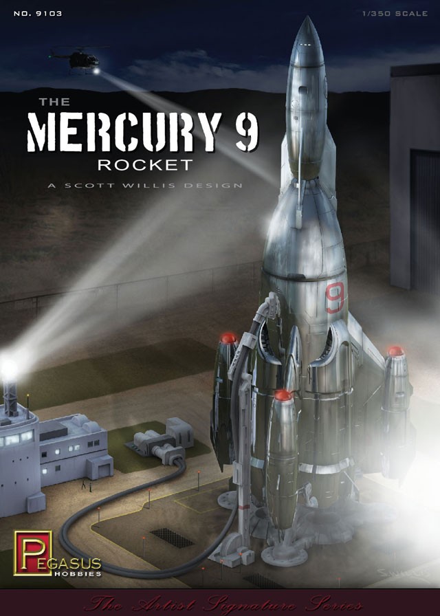Pegasus 9103 The Mercury 9 Rocket 1:350