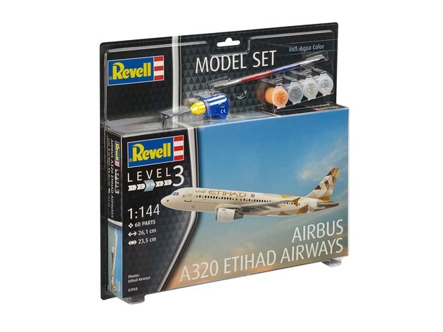 Revell 63968 Airbus A320 ETIHAD AIRWAYS  1:144  " Model-Set "