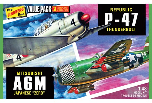 Lindberg HL507 WWII  P-47 Thunderbolt & Japanese Zero  1:48