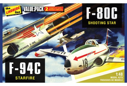Lindberg HL509 U.S. / Korean War Fighters ( F-80c Shooting Star & F-94c Starfire ) 1:48
