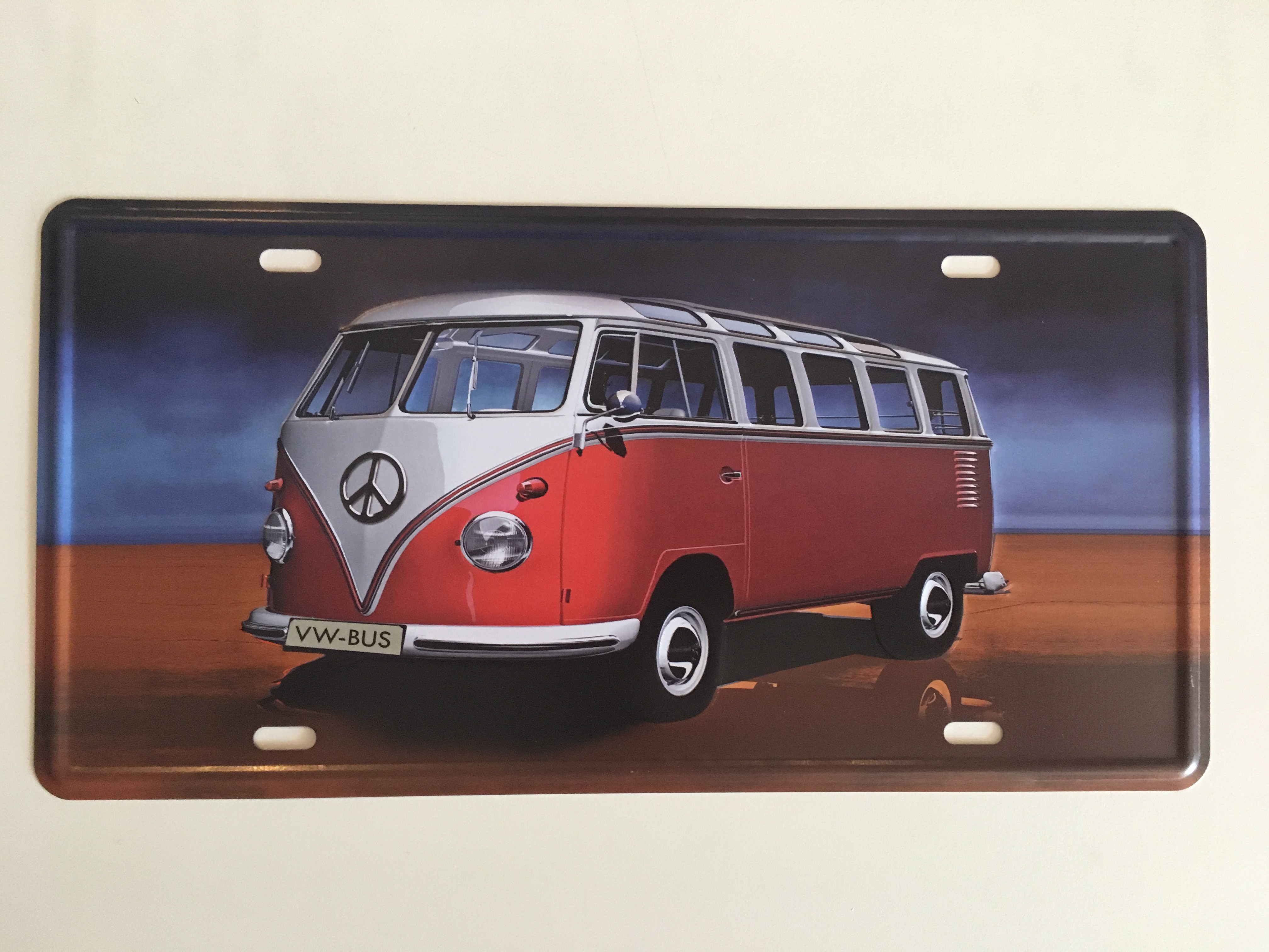 Bom Years ZJM-404-4 Placa de carro decorativo com relevo " V.W. KOMBI "