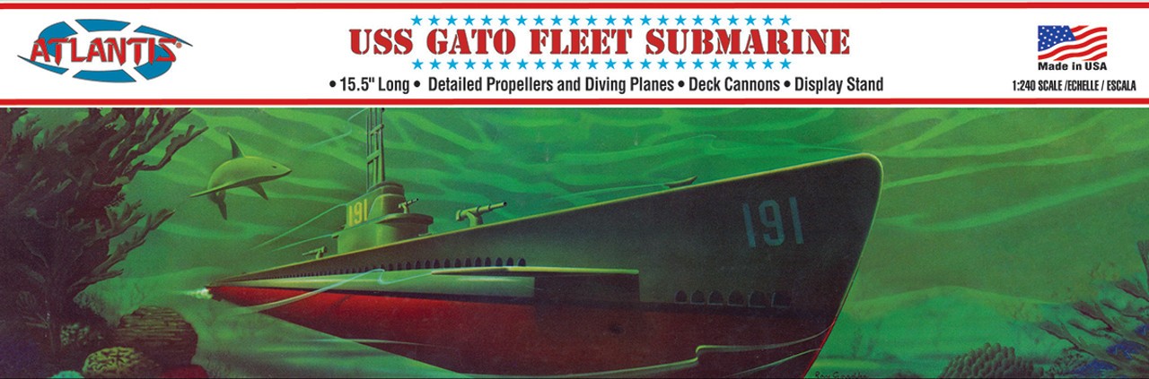 Atlantis L743 USS Gato Fleet Submarine 1/240