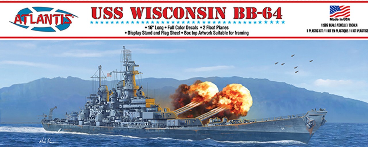Atlantis M3006 USS Wisconsin BB-64 1/665 