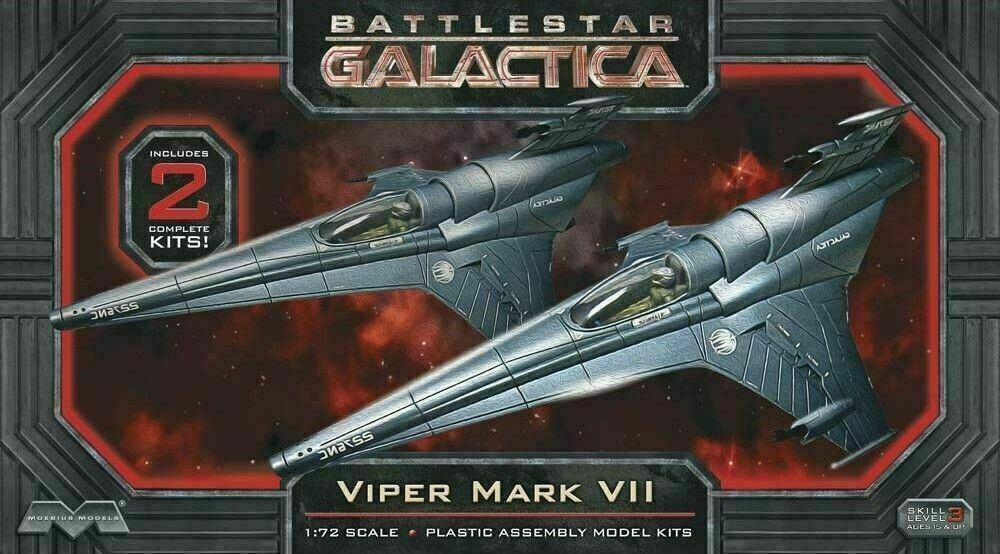 Moebius 958 Battlestar Galactica Viper Mk Vii Fighter (2)  1:72