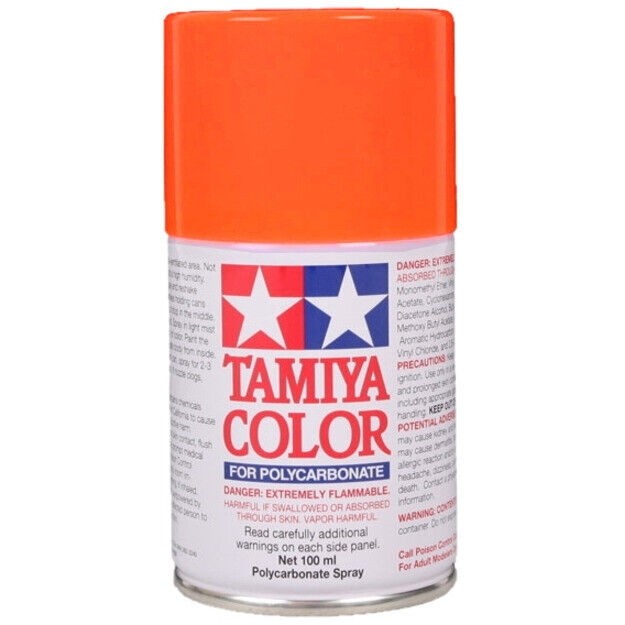 Tamiya 86020 Tinta Spray Vermelho Fluorescente 100ml  " Policarbonato / PS-20 "